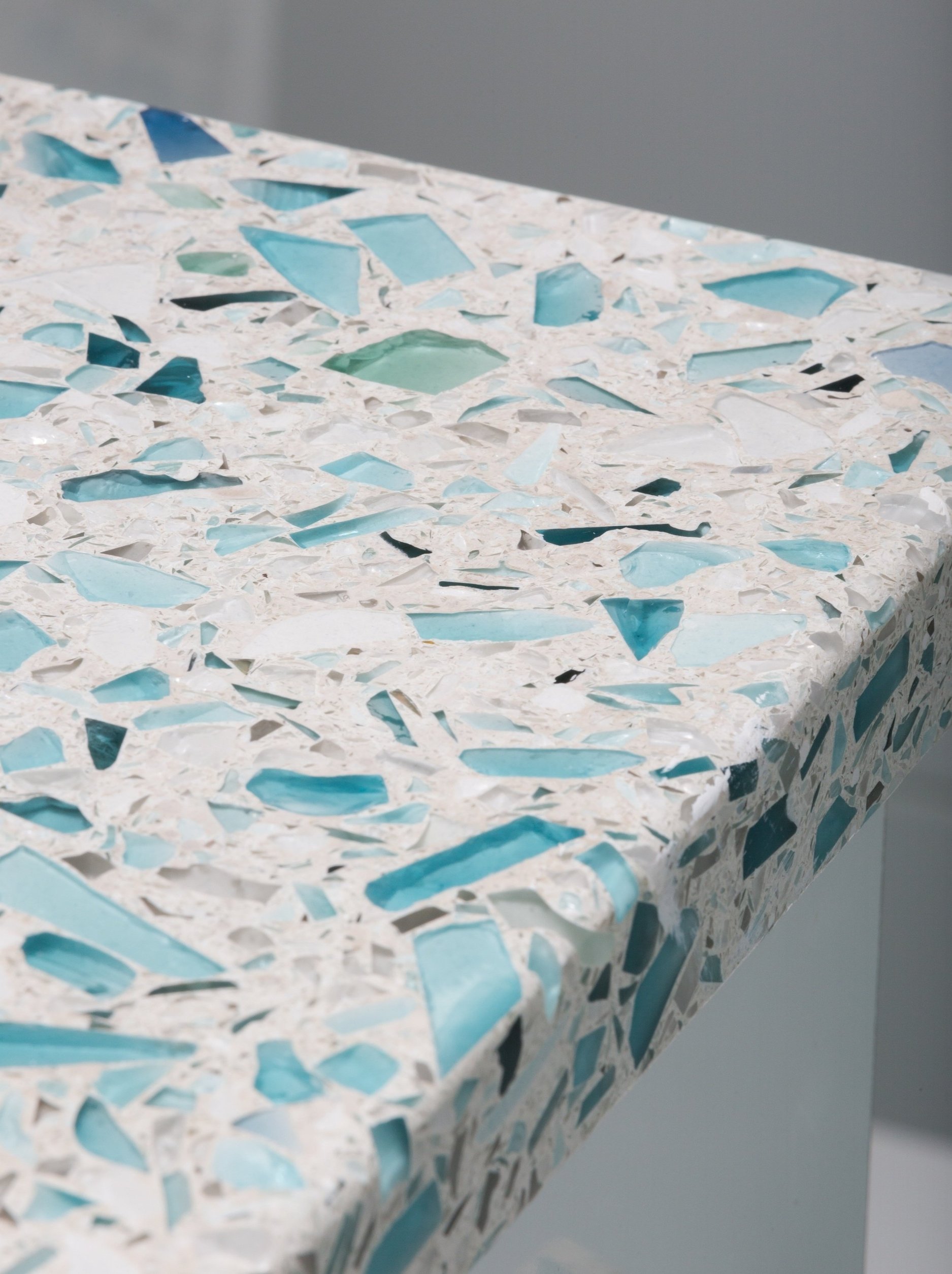 Introducing Sea Pearl, The Crushed Glass Countertop with the Feel of A
